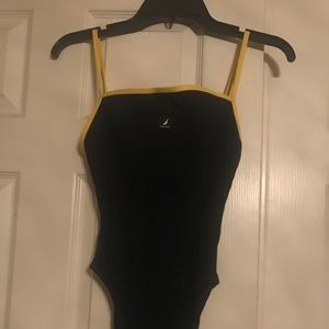 Nautical one piece with shorts.